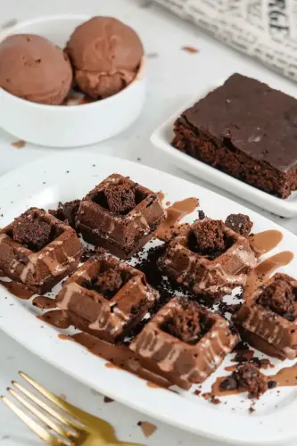 Bavarian-Brownie-Waffle-Bites